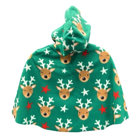 Carseat Cape With Hood Youth One Size Fits Most Ages 12mo-5yrs Reindeer - Picture 2 of 2